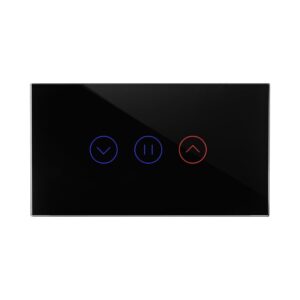 מתג טאץ' חכם לתריס זכוכית שחורה 4 מודול WIFI