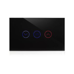 מתג טאץ' חכם לתריס זכוכית שחורה 3 מודול WIFI מק"ט: 37042483