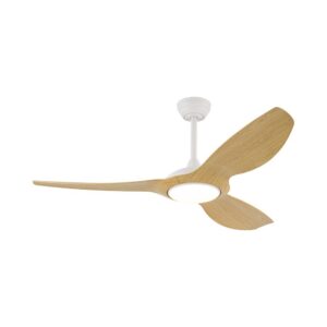 מאוורר תקרה חכם PARIS 60" SMART -  ניסקו צבע לבן/מייפל מק"ט 74000619