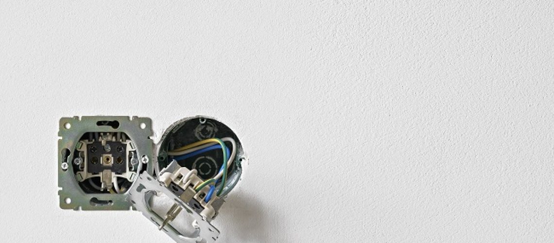 Installing,Or,Mounting,Electrical,Outlets,On,A,Neutral,Light,Gray